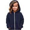 Boys Girls Children's Zip Up Hoodie Loose Solid Color Hooded Sports Shirt Sweatshirt Jacket Coats With Pocket