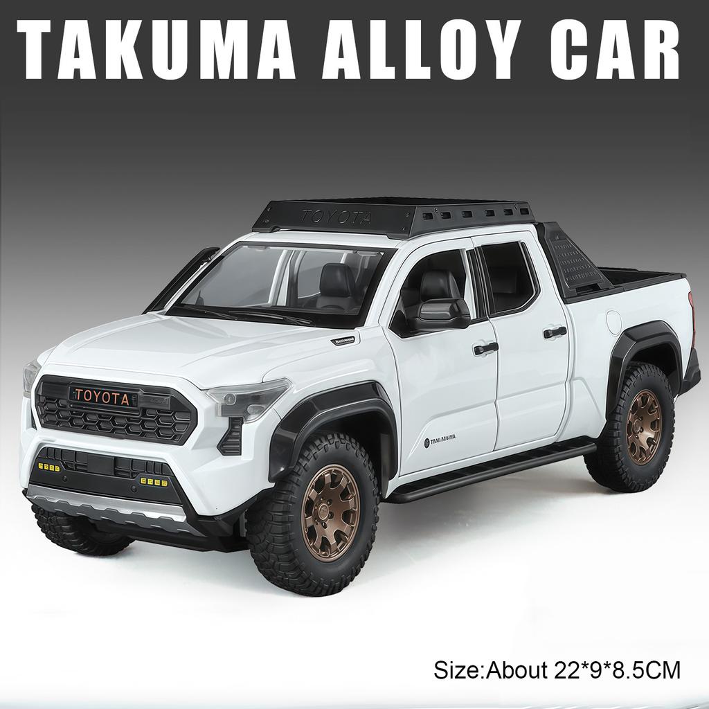 1:24 Tacoma Land Cruiser LC80 Model Car Toy Alloy Diecast Doors Opened Shock Absorption Off-road Vehicles Models Boys Gifts