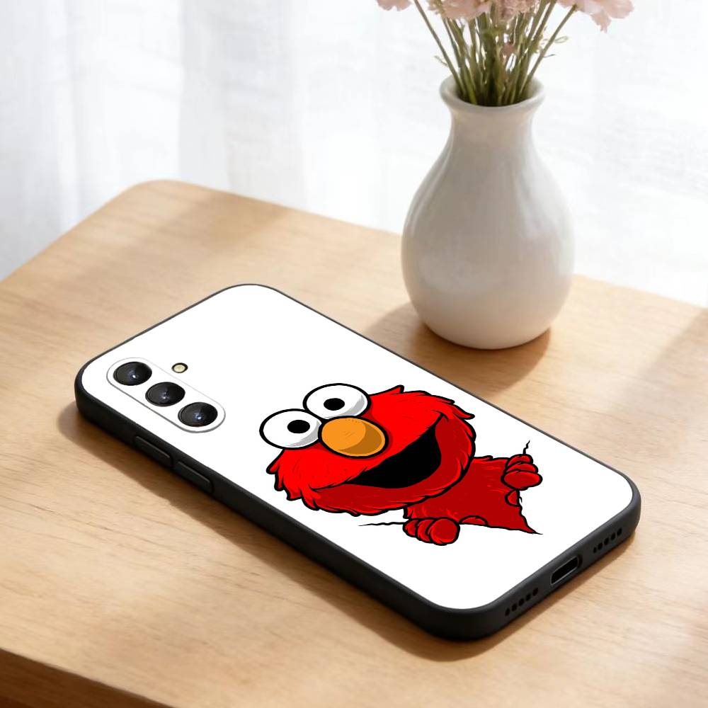 Cartoon S-Sesames-u-Streets Phone Case For Samsung Galaxy A73,A21s,A22,A31,A52,A53,A71,A41Soft Black Shell