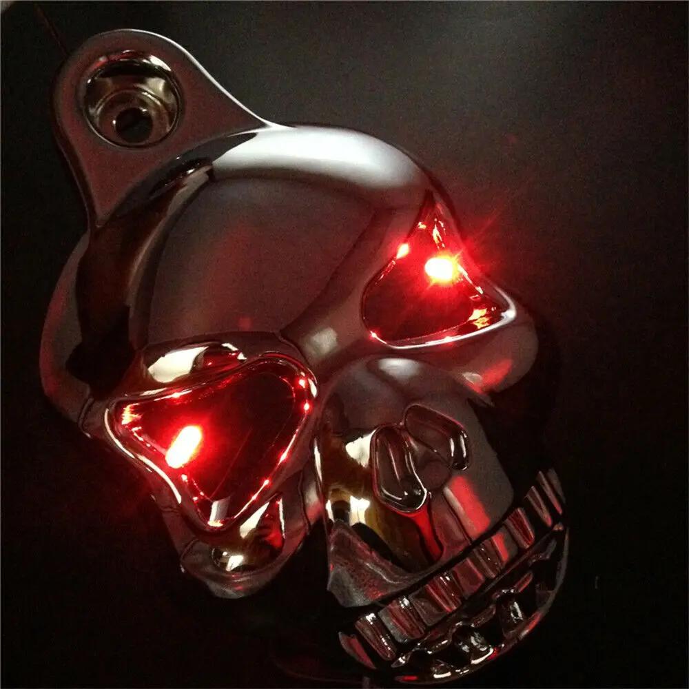 Накладка на клаксон в виде черепа для мотоцикла Harley Davidson Sportster Softail Big Twins V-Rods Stock Cowbell 1992-2020 Дополнительный аксессуар