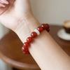 Winter Joy2026Natural Red Agate Crystal Bracelet - High-End Luck-Bringing Amulet for Women