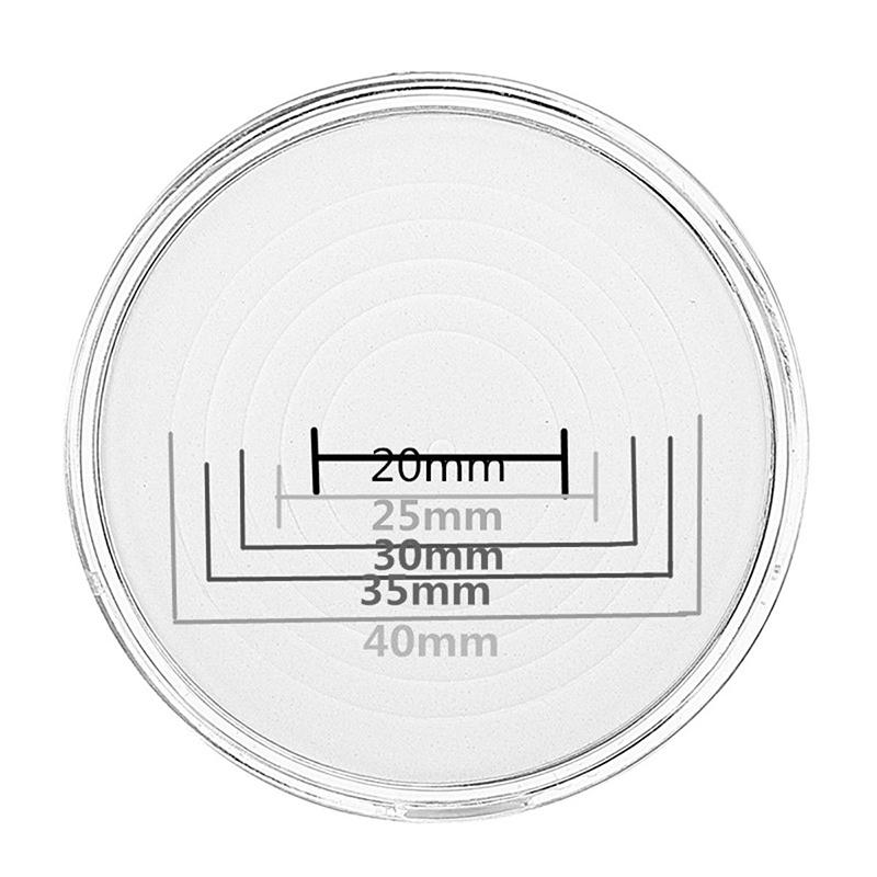 PS Круглый контейнер-капсула для монет, кейс, коробка для хранения, держатель для 20 ~ 40 мм, 5*5*0,5 см