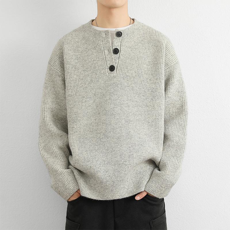 Осенне-зимние топы Простой свитер Мужской пуловер Свитер для ношения под низ