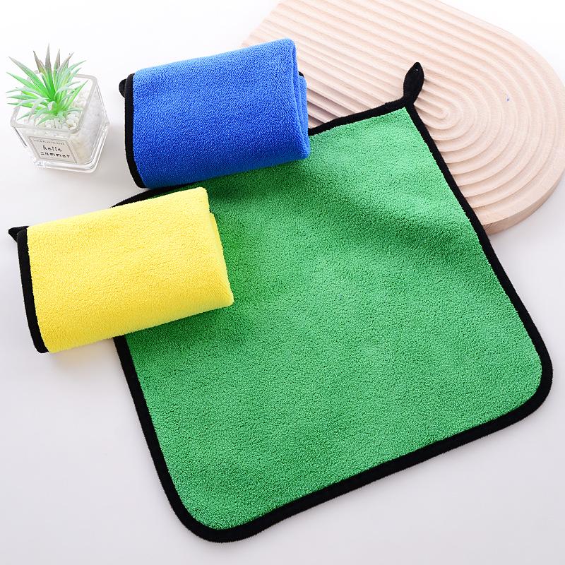 Двустороннее толстое коралловое флисовое полотенце для сушки и чистки автомобиля