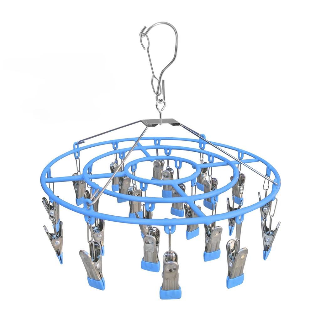 Сушильная стойка для одежды, нержавеющая сталь, вешалка для белья, прочный круглый поворотный ветрозащитный крючок, вешалка для нижнего белья, полотенце, бюстгальтеры, носки, нижнее белье