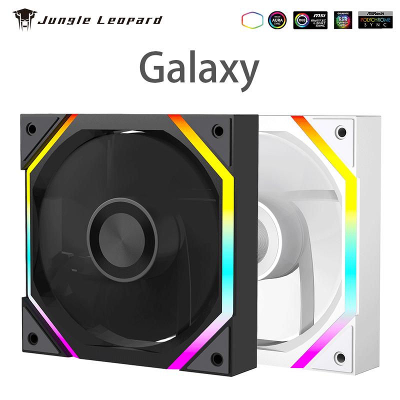 Jungle Leopard Galaxy Prism XH Потоковые Бегущие Огни Вентилятор для Корпуса ПК 120мм ARGB Циклический Зеркальный Световой Эффект PWM Охлаждающий Вентилятор