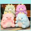 Pig Macaron Plush Toy Animal Stuffed Doll Bedroom Decoration Kids Gift 30cm