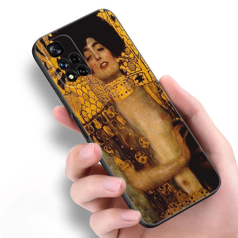 Черный силиконовый чехол для телефона Art Gustav Klimt для Xiaomi POCO X3 X4 NFC F5 M3 M4 M6 X5 X6 Pro F3 F4 GT 5G C55 C65 M5