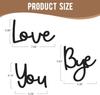 LOVE YOU BYE" Metal Sign - Home Wall Decor. Express Love and Warmth for Family & Lovers.Entryway. Valentine Decoration.