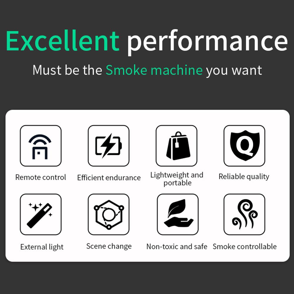 NiceFoto Fog-101.Pro Портативная дымовая машина Профессиональная дымовая машина с дистанционным управлением 5 светодиодов
