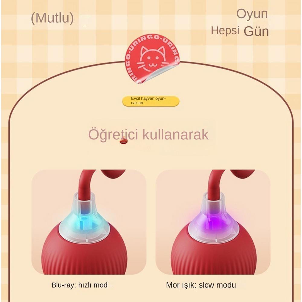 Игрушка для кошки Мячик Электрический Дразнилка Перезаряжаемый Автоматический Мяч Игрушка для питомца Кошки Для заднего двора Балкона Гостиной Спальни Кабинета В помещении