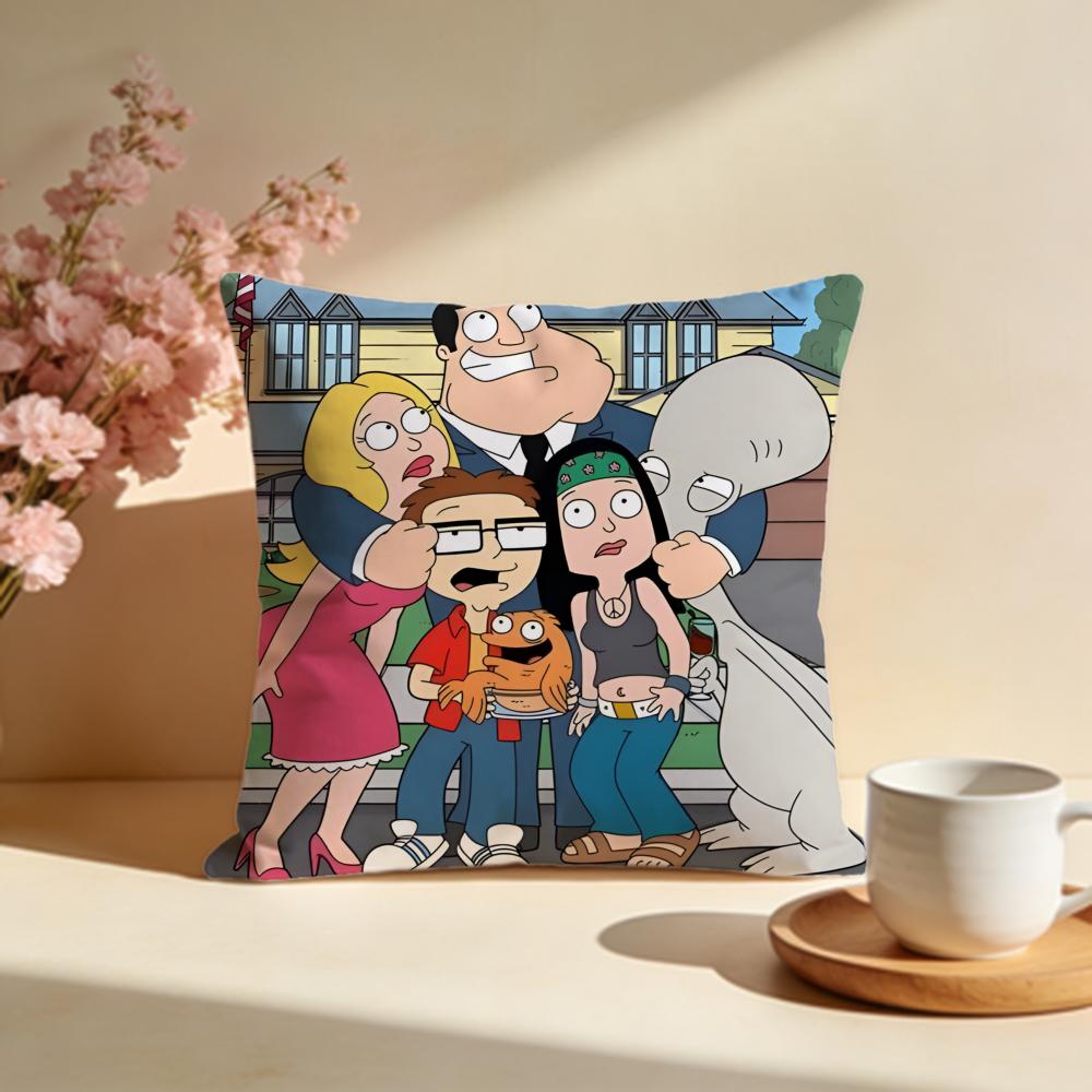 Fashion AAmerican Dadful Cushion Cover Stylish Washable Pillow Cover Ideal for Couch Bedroom Car Decoration