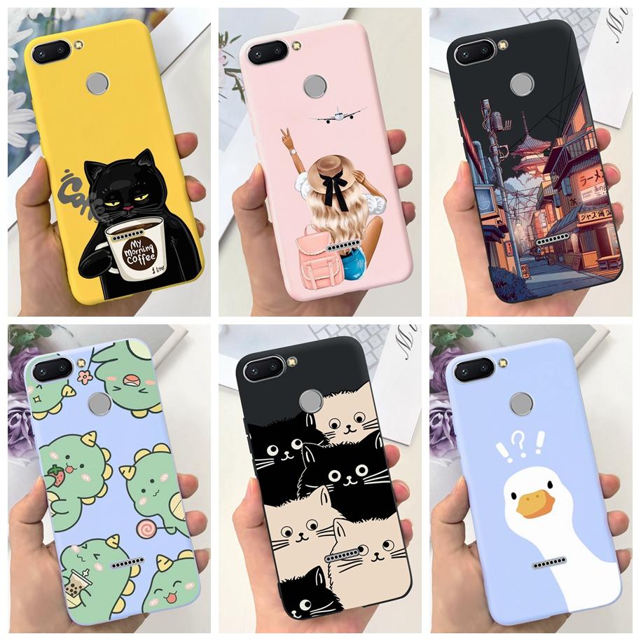 For Xiaomi Redmi 6 Case Redmi 6A Cover Cute Dinosaur Duck Cat Shockproof Bumper For Xiomi Redmi 6 6A Fundas Redmi6 Redmi6A Coque