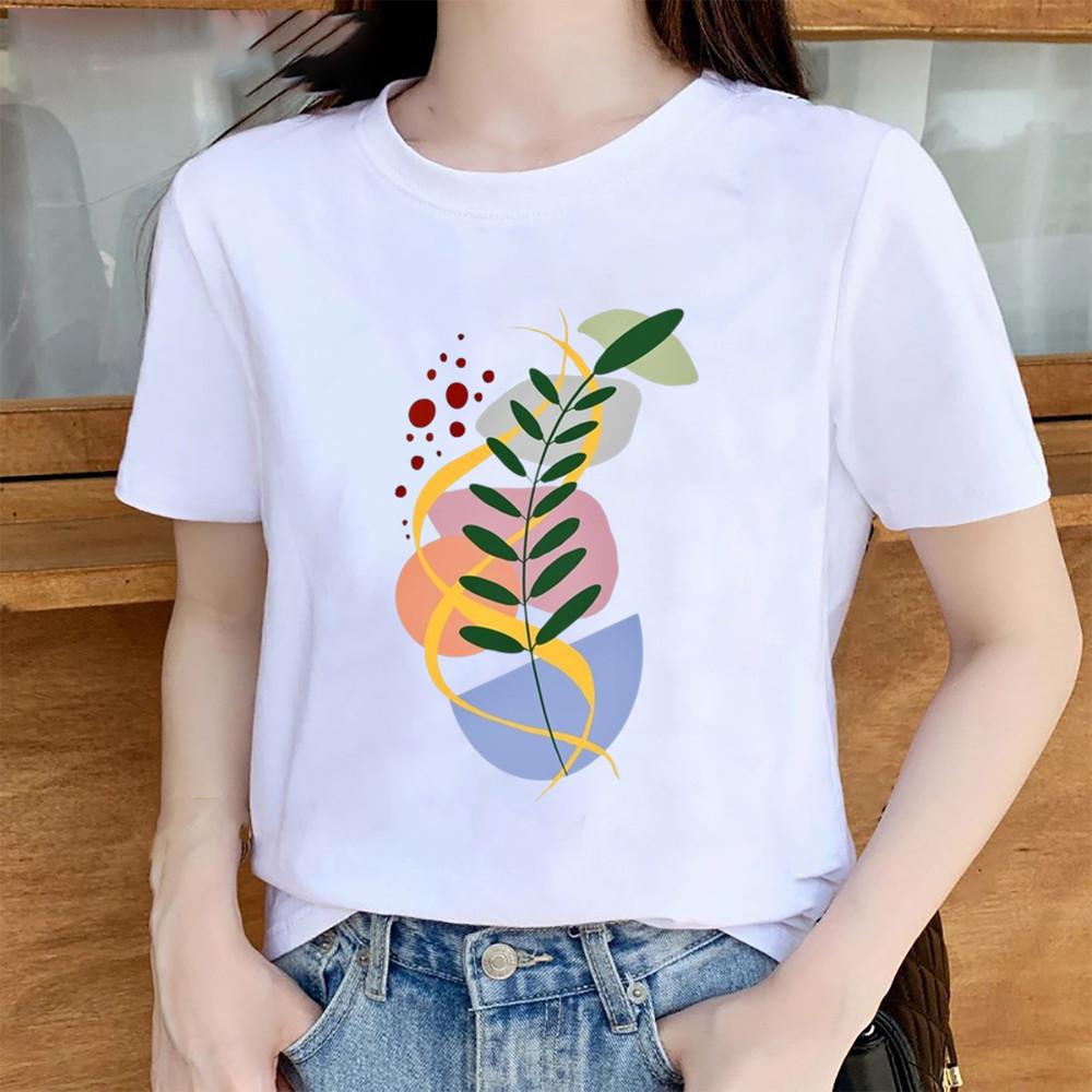 Women's Oversized T-Shirt Summer Trend Short Sleeve Cartoon Casual Fashion Graphic Regular Fit Beach Print Top