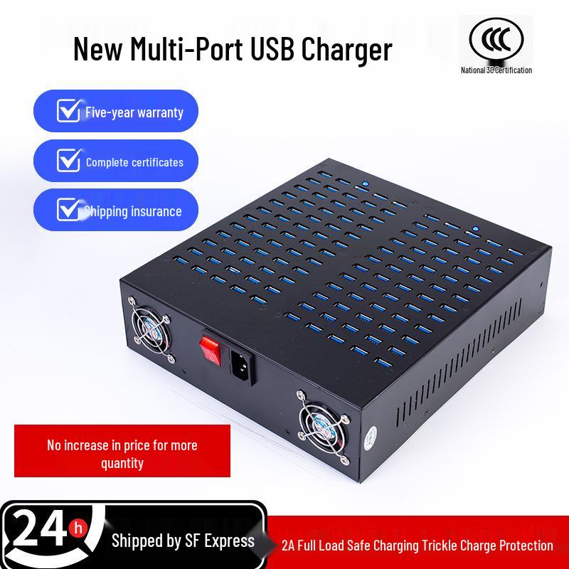 Многопортовое USB-зарядное устройство для мобильных игровых студий - 10/20/30/40 портов, Совместимо с устройствами Android и Apple