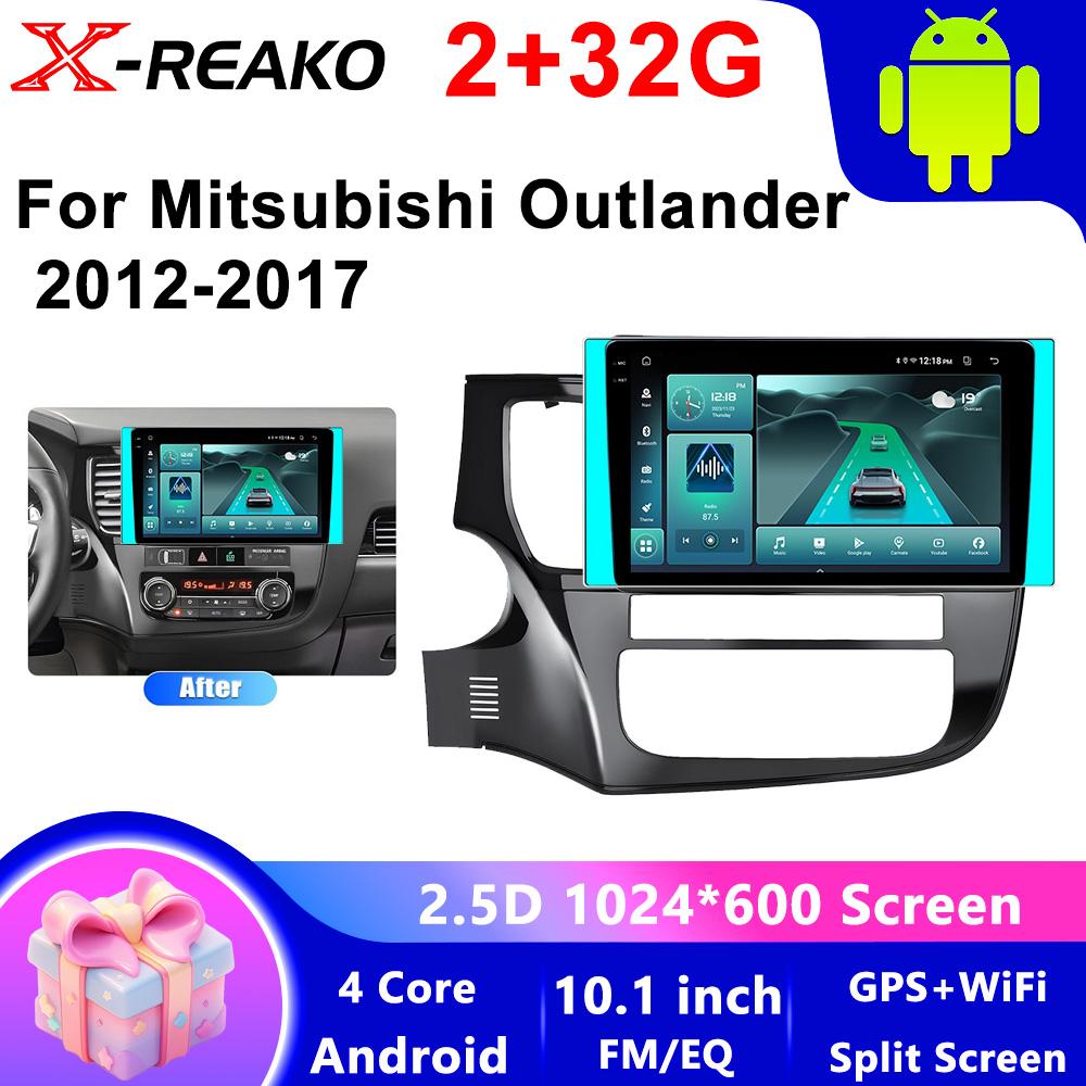 4G+WIFI автомобильное радио для Mitsubishi Outlander 3 2012-2017 2018 стерео мультимедийный проигрыватель Android 12 GPS навигация головное устройство Carplay