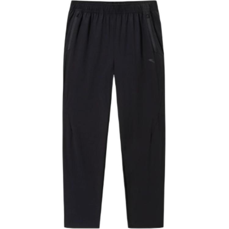 Anta Casual Simple Solid Color Straight Leg Slim Fit Knitted Sports Pants Men Bottoms Black 152527502-3