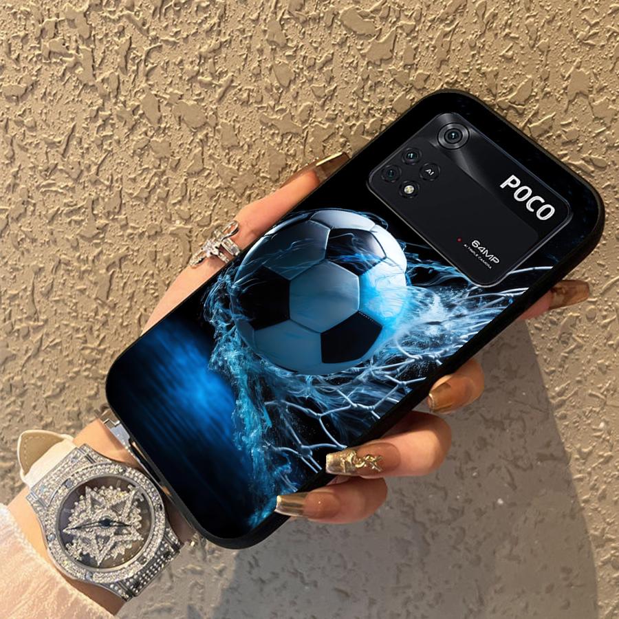 Чехол для телефона Funda для Xiaomi Poco F8 C71 M5 C75 F1 C50 F3 M3 M4 M7 Pro C61 X3 X4 X5 X7 Pro Футбол