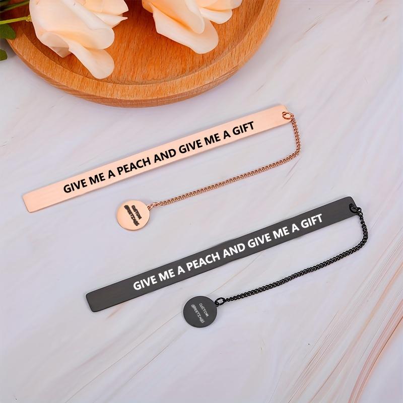 SQ Customized stainless steel bookmark with a bad taste of funny bookmark, a gift for a teacher's day with engraved words on a