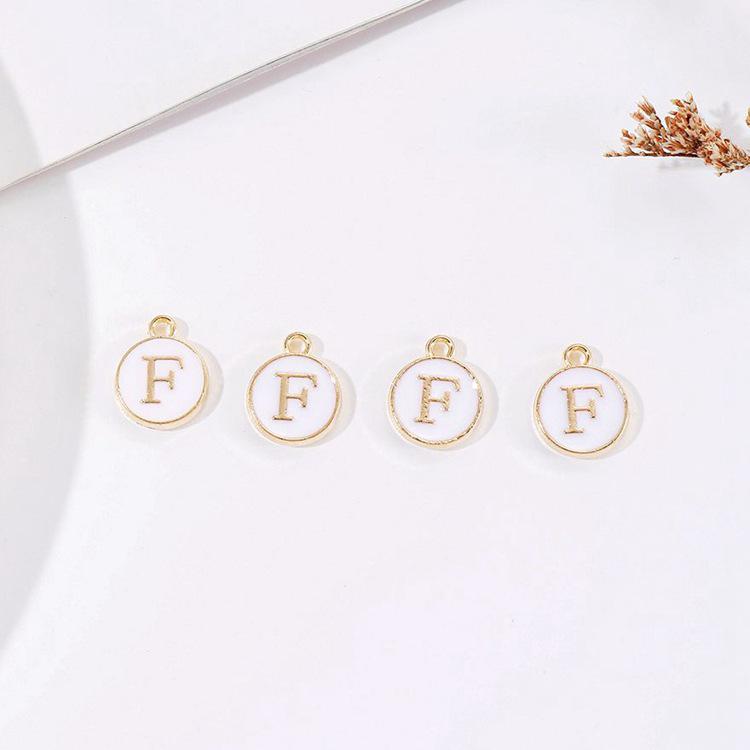 DIY Korean Letter Accessories Kit: 26 Alphabet Tags for Student Girls - Double-Sided, Large Hole Weaving Materials