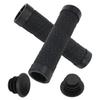 ZTTO Bicycle AntiSlip Grips Mountain Bike Handlebar Double Locking Grips with End Plug(Black )