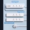 Slim Power Strips With 9Outlets 3 USB 2 USB C Port Surge Protectors Flat Plugs For Home Office Travel Charging Needs