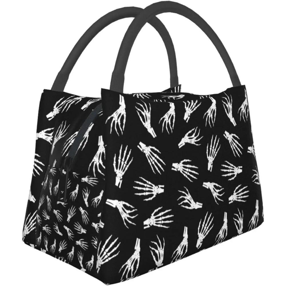 Goth Gothic Bats Lunch Box for Women Men Portable Lunch Bag Tote Bag Reusable Snack Bag for Work Picnic Camping One Size