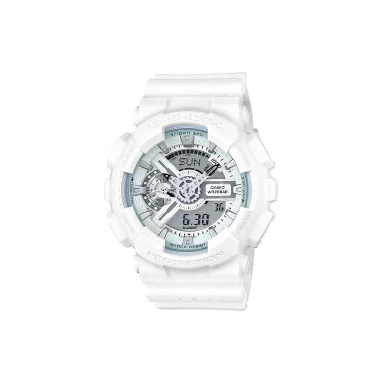 Casio G-Shock Youth Series White Samurai Sports 200M Waterproof Anti-Magnetic Shock Resistant Quartz Movement Resin Strap Men watches GA-110LP-7A