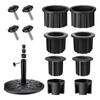Cast Iron Patio Umbrellas Base 12Pcs, Weatherproof Resin Finish Parasols Stand Base Fit Multiple Umbrellas Poles