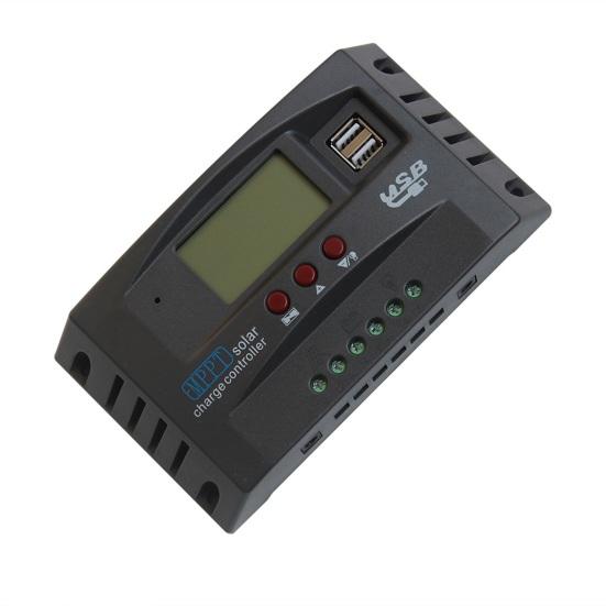 Контроллер панели солнечной зарядки 30A-100A 12В/24В Системы Регулятор солнечной зарядки со стабилизацией напряжения Защита от перезаряда Рассеивание тепла