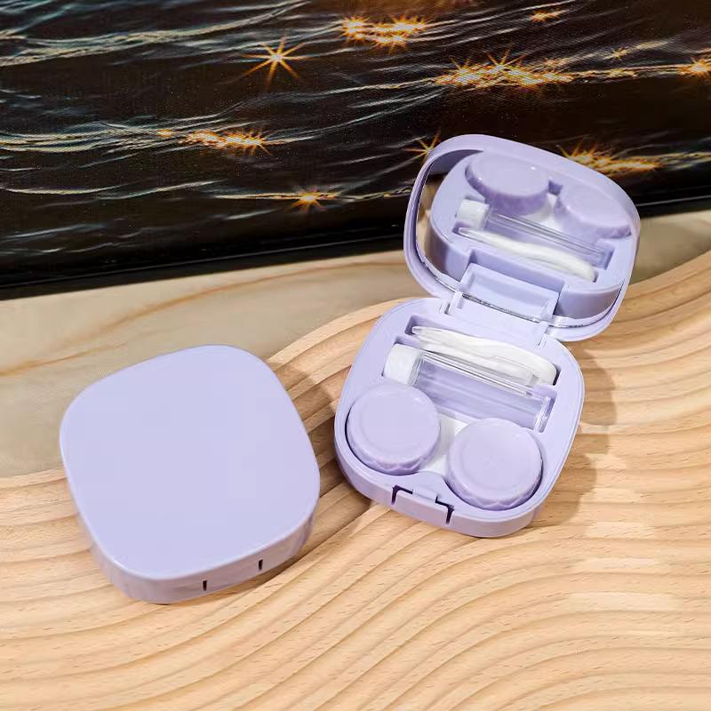 Портативный контейнер для контактных линз «Макарон» с зеркалом – Компактный и стильный для студенток