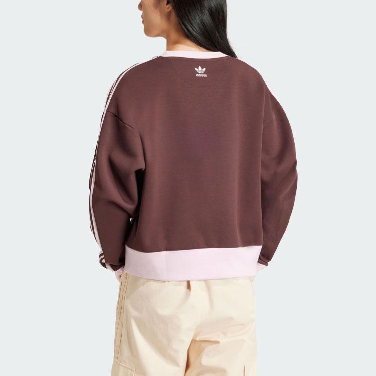 Adidas Оригинальный свитшот с графикой в стиле ретро, женские топы, серо-коричневый, IR6098