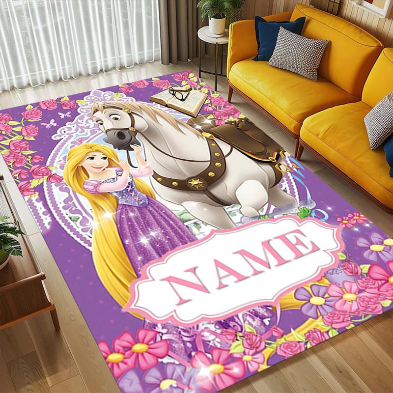 Personalized Name Lights Living Room Non-Slip Area Rug Soft Carpet for Bedroom Kids Playroom Sofa,Office Home Decor Doormat