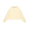 Logo Print Crew Neck Sweatshirt Women Tops Yellow DX0003-744