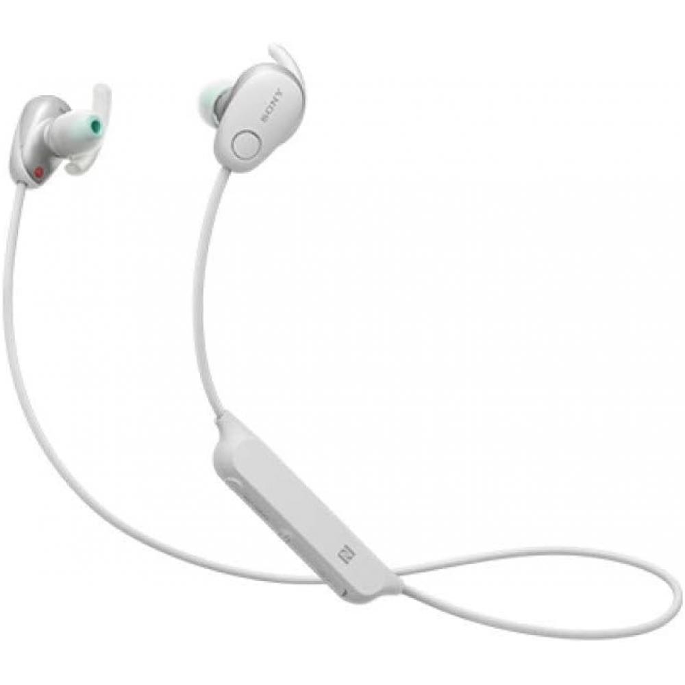 Sony Беспроводная стереогарнитура с шумоподавлением Wi Sp600n с Amazon Alexa с микрофоном Wi Sp600n Wm, один предмет, белый