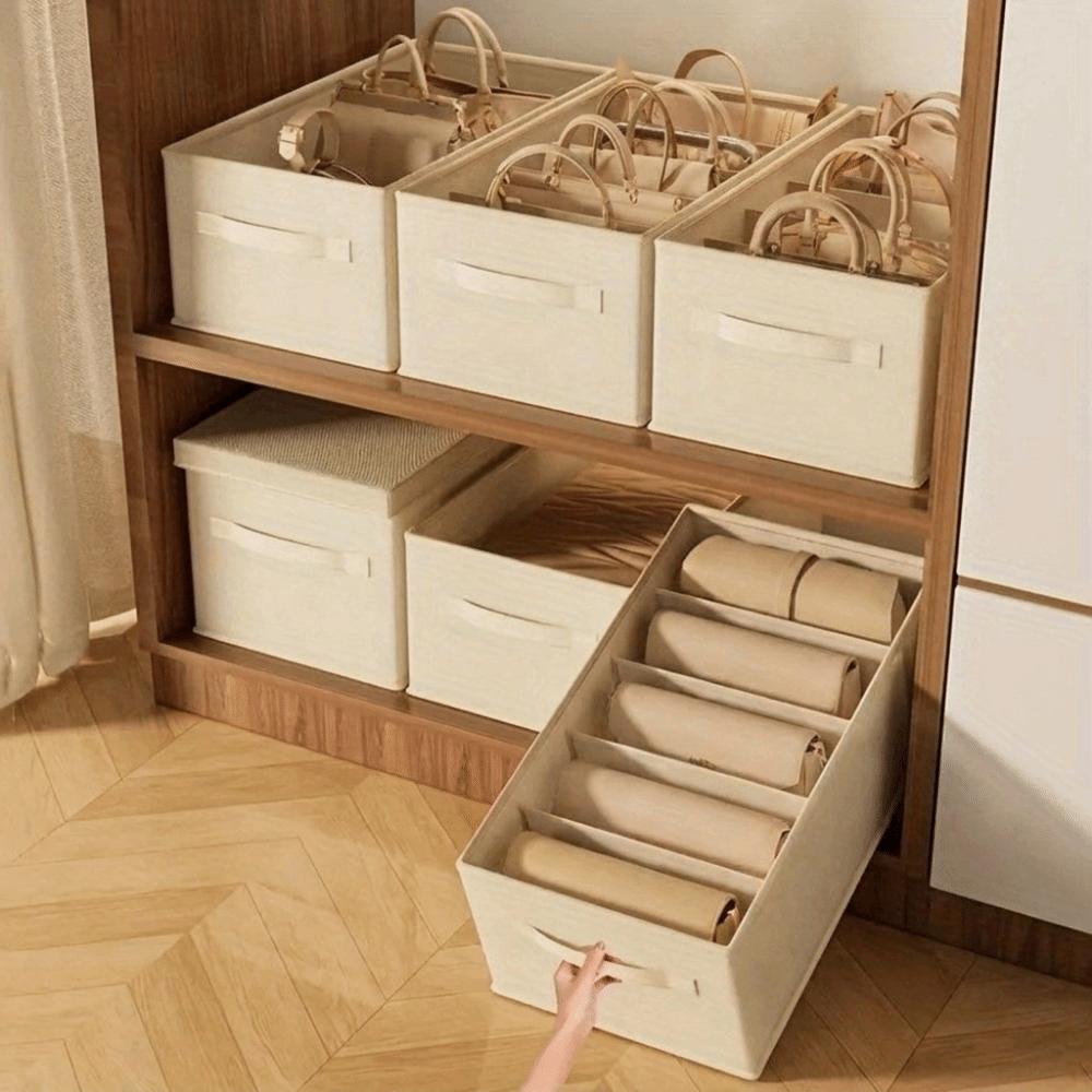 Dust-proof Handbag Storage Basket Large Capacity Clothing Storage Box Handbag Organizer Closet