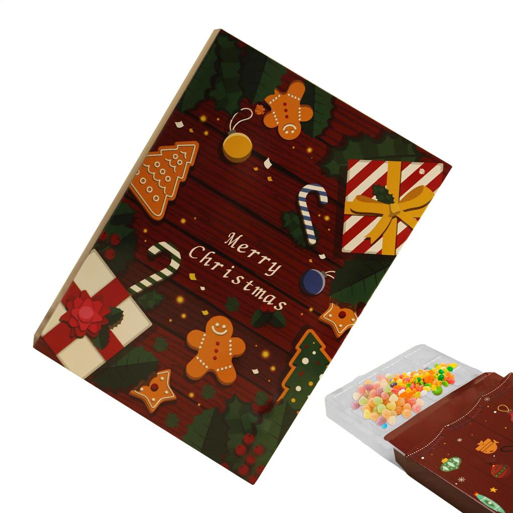 2026 DIY Empty Countdown Calendar Box 24Days Refillable Calendar Christmas Boxes New Year Holiday Box For Candy Window Fireplace
