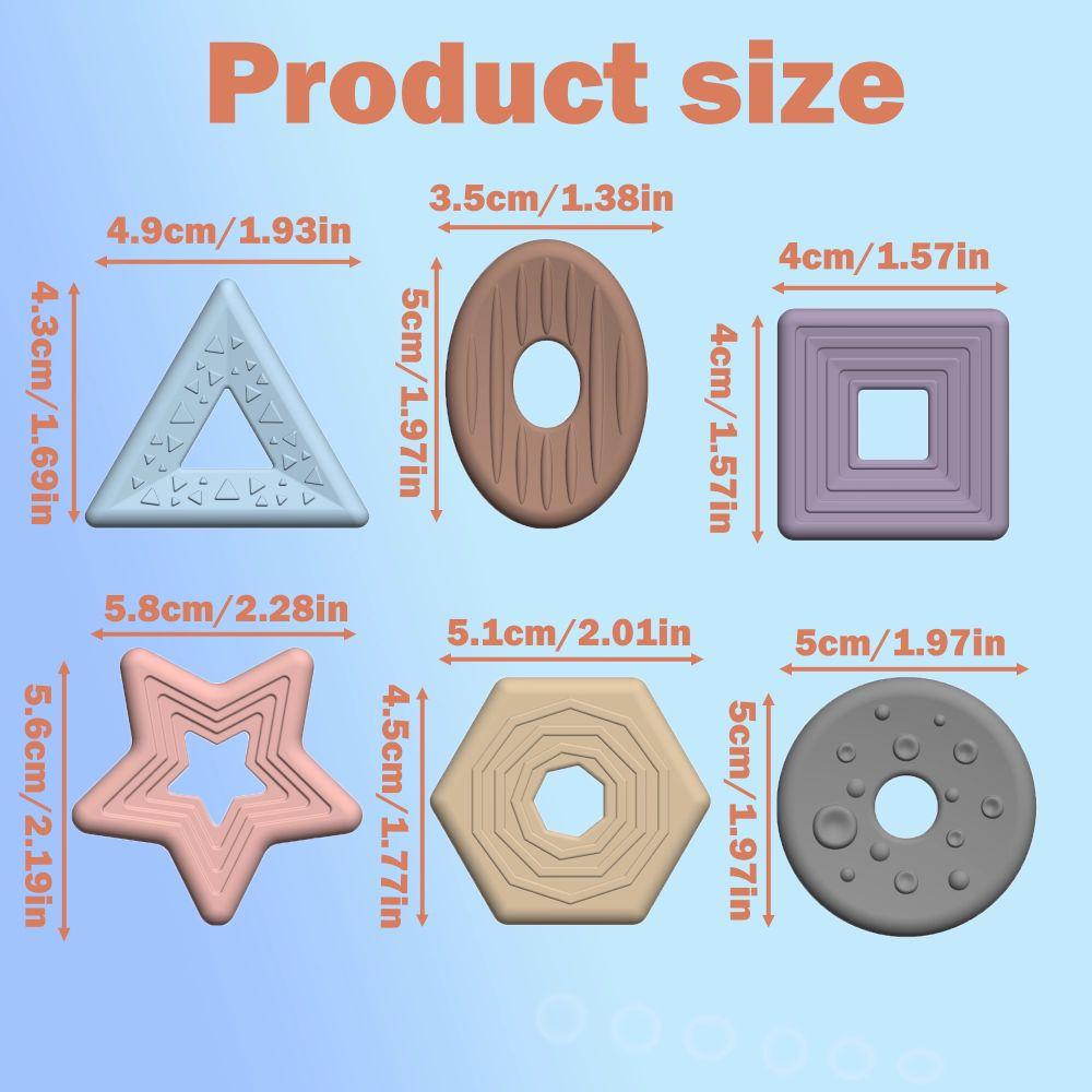 6 шт./набор текстурированных детских сенсорных камней, расслабляющих текстурированных камней для беспокойства, рождественский подарок