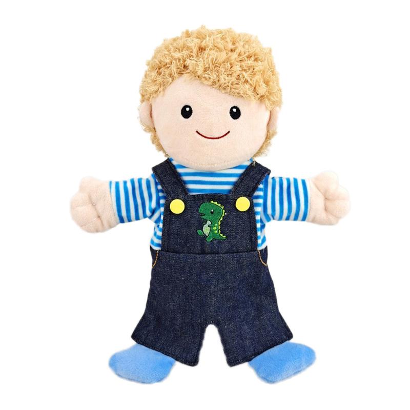 Family Soft Stuffed Toy Doll Cospaly Brother Sister Dad Mum Plush Doll Educational Baby Toys Kawaii Hand Finger Full Body Puppet