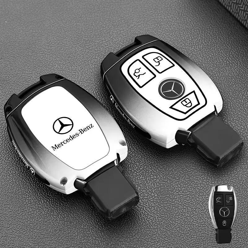 SFX1  Fashionable Gradient-Colored Car Keycase For Mercedes Benz AMG A B C E GL S GLA GLK CLS Class W204 W205 W212 W176 W463 Accessory