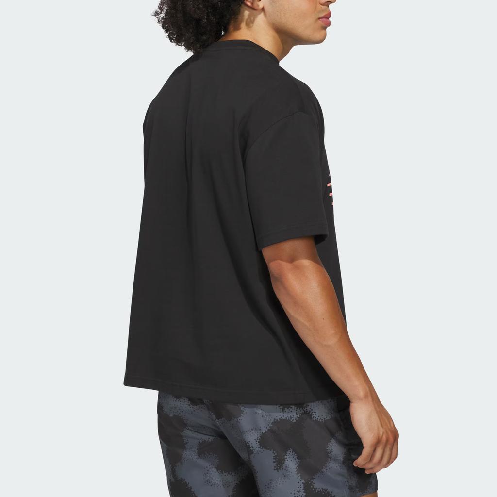 Adidas X Энтони Эдвардс Коллаборация Баскетбольный Принт Свободный Крой Футболка с Коротким Рукавом Мужские Топы JW2931