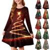 Girls' Princess Dress - Long Sleeve A-Line T-Shirt Dress Christmas Day