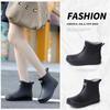 Japanese New Medium Tube Rain Shoes Women's Fashion Water Shoes Outer Wear Medium Tube Water Shoes Adult Short Rain Boots
