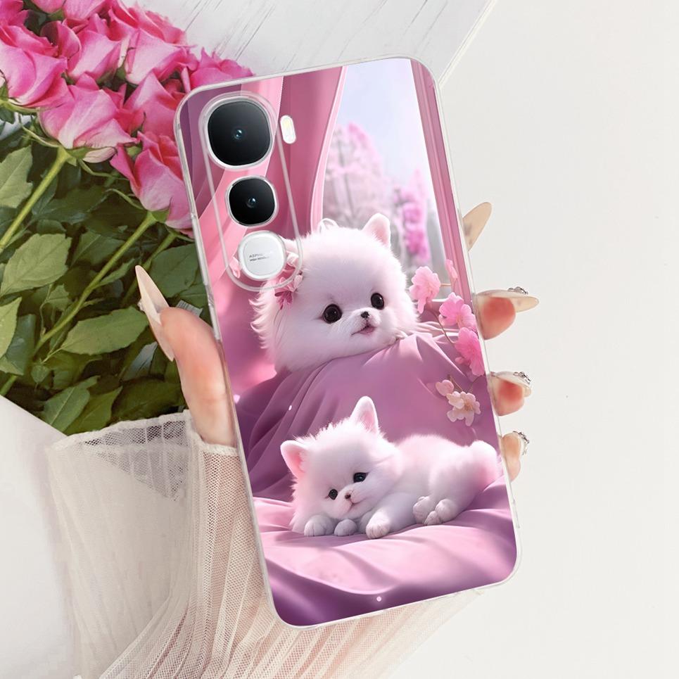 For Vivo Y400 4G 5G V2506 / Vivo Y400 Pro Phone Case Chinese Dragon Cute Cat Cartoon Pattern Casing Soft Clear Silicone Cover
