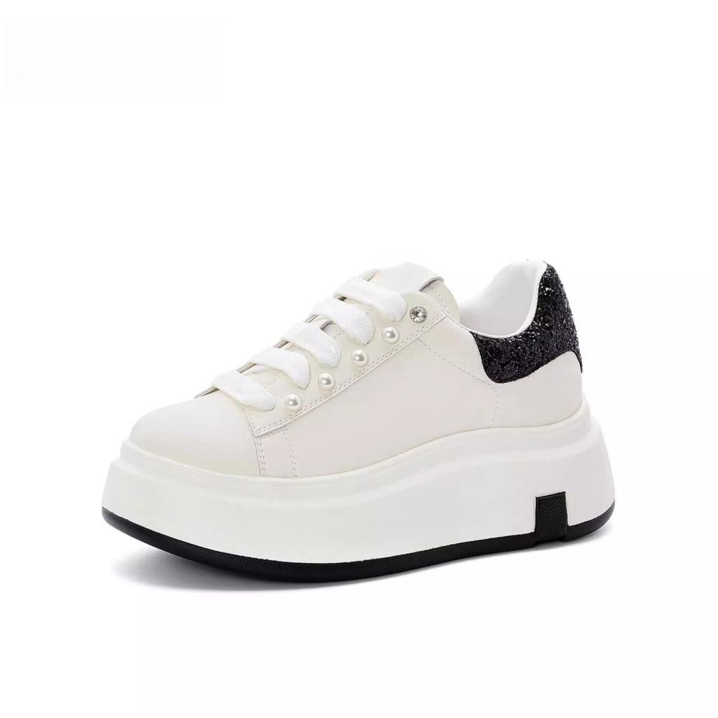 Heightening Little White Shoes Women's New Women's Shoes Autumn Heightening Platform Shoes Children's Sports and Leisure Board Shoes Women