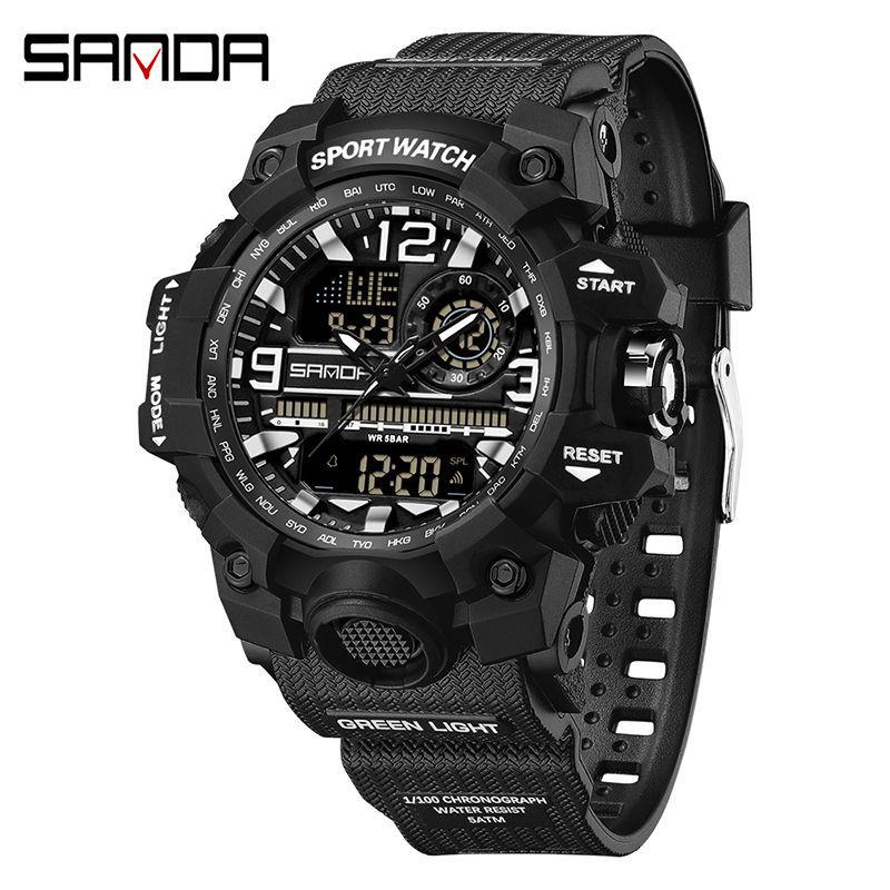 Sanda Korean Trend Multifunctional Luminous Waterproof Watch for Teens & Adults