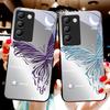 Металлическая Бабочка Для Y72 33S 11 03 36 96 Lite 35 16 Iqoo 12 V40 SE 5G 29 40 21 30 X80 Pro Vivo Закаленное Стекло Чехол Для Телефона Черный