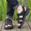Sandals Men's New Beach Shoes Slippers Outdoor Non-Slip Thick Soled Genuine Leather Sandals Summer Sandals Men's 2024