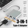 Концентратор USB-C 3 в 1 с подачей питания 100 Вт, USB, совместимый с HDMI 4K, для Macbook, Surface, Chrome, Steam Deck, стабильный смарт-адаптер