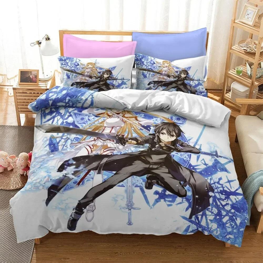 Аниме Sword Art Online Постельное белье Пододеяльник Спальня Одеяло Покрывала Односпальное Твин King Size Покрывало Домашний Текстиль